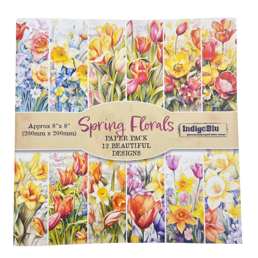 Spring Floral Paper Book - 8'' x 8''